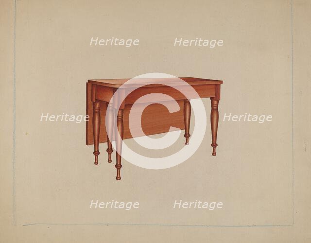 Dining Table, c. 1939. Creator: Lon Cronk.