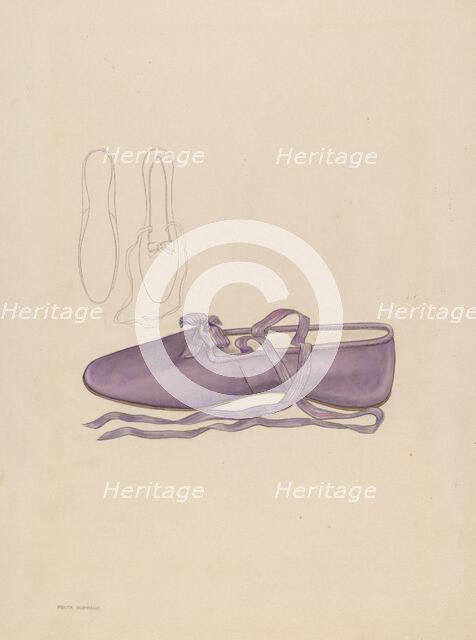 Slipper, c. 1936. Creator: Melita Hofmann.