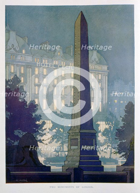 'Two Monuments of London', advert for the Hotel Cecil, 1925. Creator: W Welsh.
