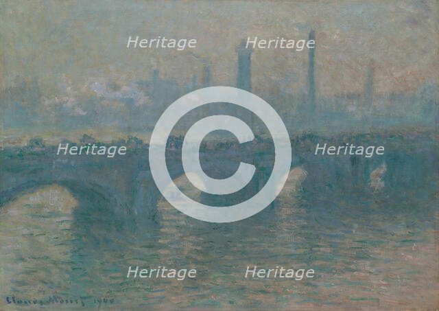 Waterloo Bridge, Gray Weather, 1900. Creator: Claude Monet.