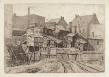 Untitled (Wooden House in City), 1880s. Creator: Charles Frederick William Mielatz.