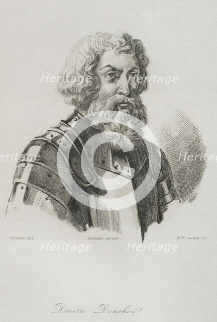Dmitry Donskoy (1350-1389), Prince of Moscow, and Grand Prince of Vladimir, 1839. Creator: Mme Lesueur.