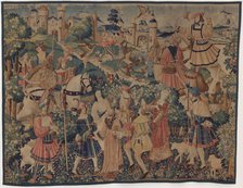 Hunting and Pastoral Scenes, with a bagpiper and dancers, c. 1510. Creator: Unknown.