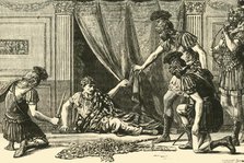 'Praetorian Guards Haling Claudius as Imperator', 1890.   Creator: Unknown.