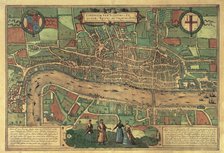 Earliest printed map of London, 1574. Artist: Unknown