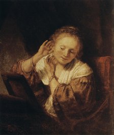 'Young Woman with Earrings', 1657. Artist: Rembrandt Harmensz van Rijn    