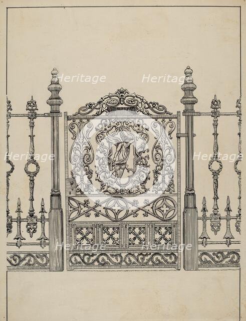 Cast Iron Gate, c. 1936. Creator: Lucien Verbeke.