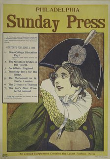 Philadelphia Sunday press. June 2, 1895, c1893 - 1897. Creator: Unknown.