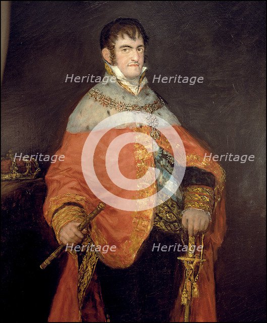 Ferdinand VII, king of Spain, oil by Francisco de Goya.