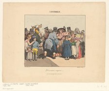 Street quarrel in London, 1826. Creator: Henry Bonaventure Monnier.