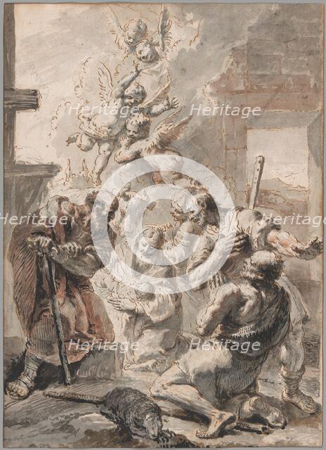 Adoration of the Shepherds, c.1750. Creator: Francesco Fontebasso.