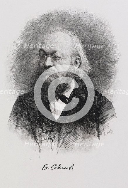 Portrait of the historian Fyodor Fyodorovich Sokolov (1841-1909), 1900s. Artist: Mate (Mathé), Vasily Vasilyevich (1856-1917)