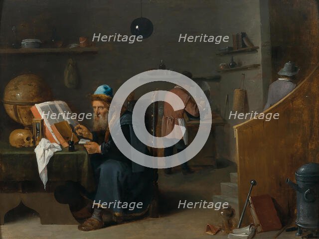 Alchemist in his workshop. Creator: Teniers, David, the Younger (1610-1690).