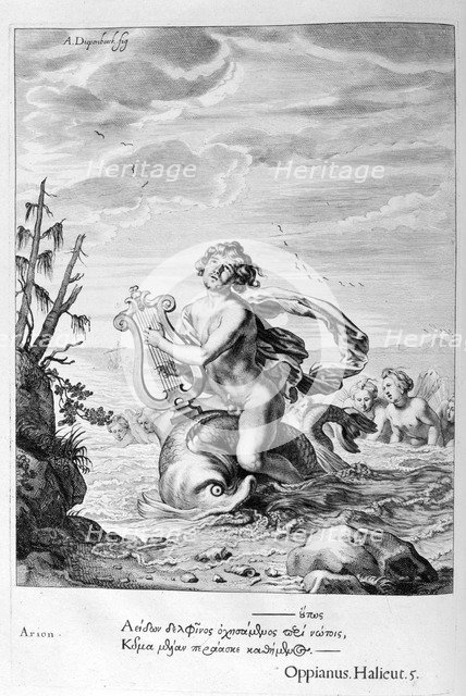 Arion saved by a dolphin, 1655. Creator: Unknown.