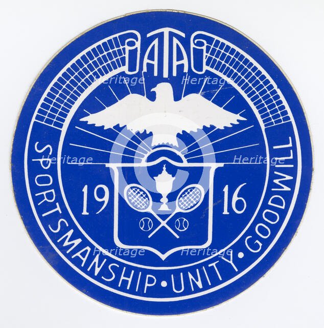 Sticker for the American Tennis Association owned by Althea Gibson, late 20th century. Creator: Unknown.