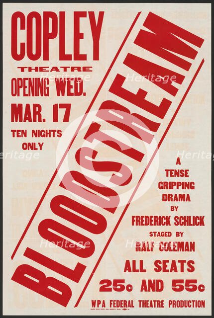 Bloodstream, Boston, 1937. Creator: Unknown.