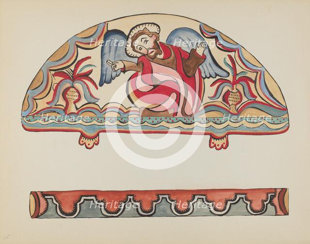 Plate 15: The Creation (Lunette): From Portfolio "Spanish Colonial Designs of New Mexico", 1935/1942 Creator: Unknown.