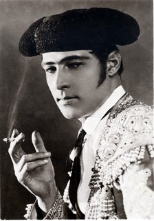 Rudolph Valentino (1895-1926), film actor born in Italy, in a scene from the movie ¨Blood and San…