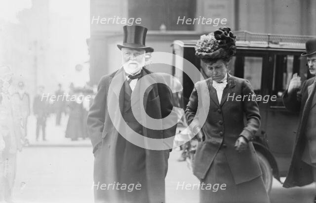 Mr. and Mrs. Andrew Carnegie on street, 1910. Creator: Bain News Service.