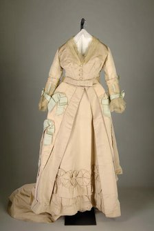 Evening ensemble, probably French, ca. 1875. Creator: House of Worth.