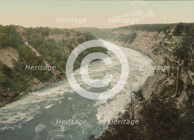 Niagara, Whirlpool Rapids, looking down, c1898. Creator: Unknown.
