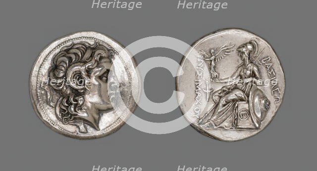 Tetradrachm (Coin) Portraying Alexander the Great, 297-281 BCE, issued by King Lysimachus of Thrace. Creator: Unknown.