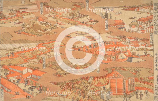 Edo Hakkei no Zu, ca. 1780. Creator: Utagawa Toyoharu.