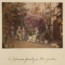 A Japanese family in their garden, about 1873-1883. Creator: Shinichi Suzuki I.