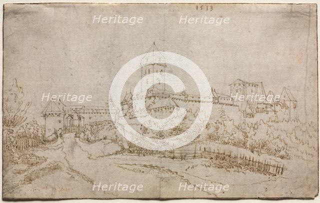 View of a Castle (recto), 1513. Creator: Wolfgang Huber (Austrian, 1490-1553).