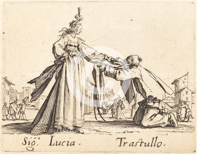 Signa. Lucia and Trastullo, c. 1622. Creator: Jacques Callot.