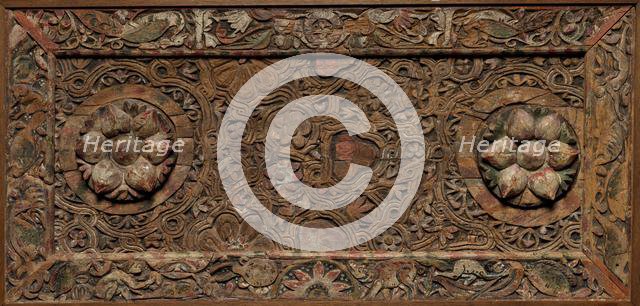 Ornamental Panel (from a Ceiling?), 500s (frame) and 700s (central panel). Creator: Unknown.