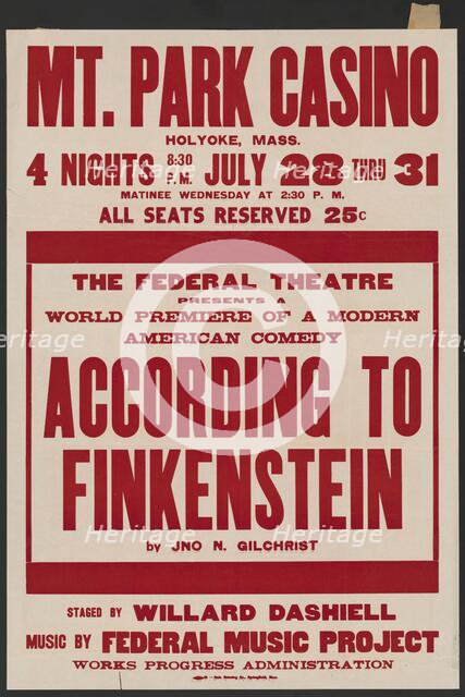 According to Finkenstein 2, Holyoke, MA, [193-]. Creator: Unknown.