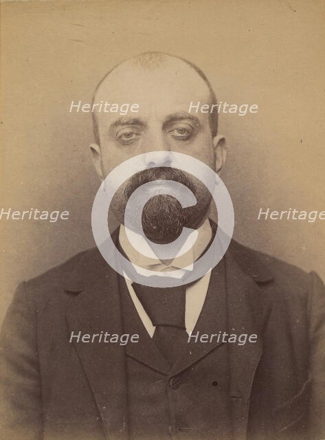 Recco. Grégoire. 35 ans, né à Formia (Italie). Tailleur d'habits. Anarchiste. 11/3/94. , 1894. Creator: Alphonse Bertillon.