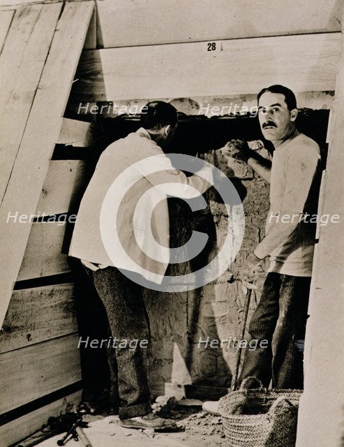 Howard Carter, British archaeologist, in the Valley of the Kings, Egypt, 1922. Artist: Harry Burton