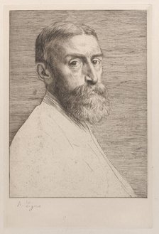 Portrait of Sir Edward John Poynter, 1877. Creator: Alphonse Legros.
