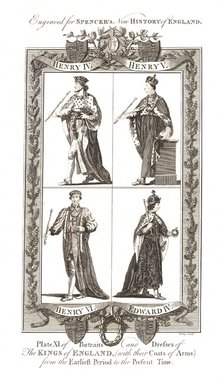 Portraits and Dresses of The Kings of England with coats of Arms, 1784 Artist: Webley and Scott Ltd.