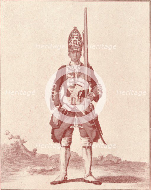 'Gentleman, the 7th (Royal Fusiliers) 1742', 1742 (1909). Artist: Unknown.
