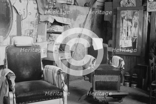 Negro barber shop, Atlanta, Georgia, 1936. Creator: Walker Evans.