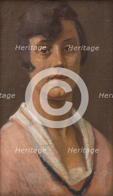 Portrait of a Young Woman, around 1920. Creator: Milan Thomka Mitrovsky.