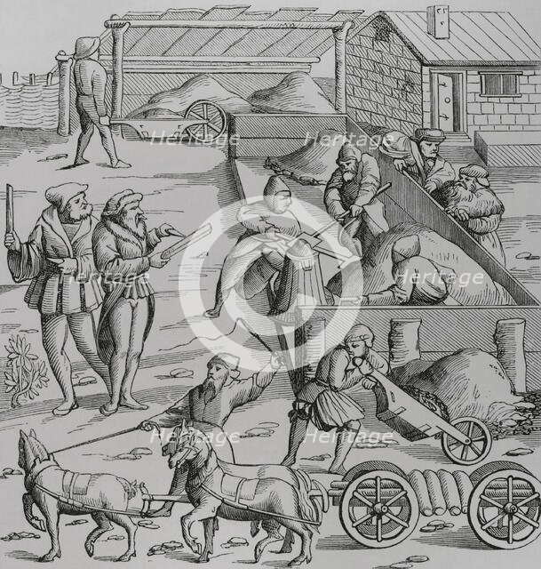 Extraction of metals, 1552, (1878).  Creator: Unknown.