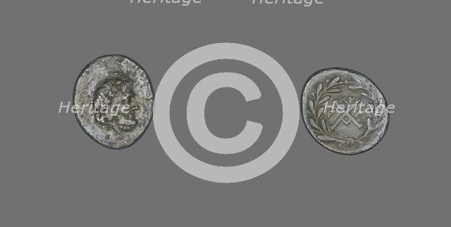 Hemidrachm (Coin) Depicting the God Zeus Amarios, 191-146 BCE. Creator: Unknown.