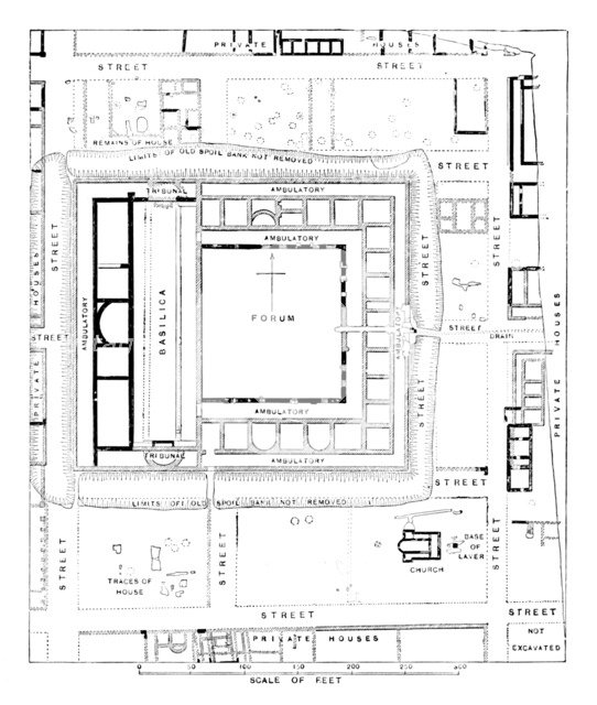 'Plan of Forum, Silchester', 1902. Artist: Unknown.