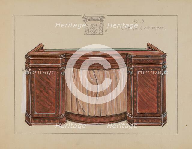 Desk, 1935/1942. Creator: Lawrence Phillips.