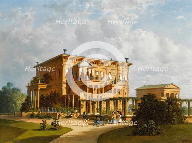 The Summer Palace of Duke of Leuchtenberg in Sergievka, 1873. Creator: Weiss, Joseph Andreas (1814-1887).