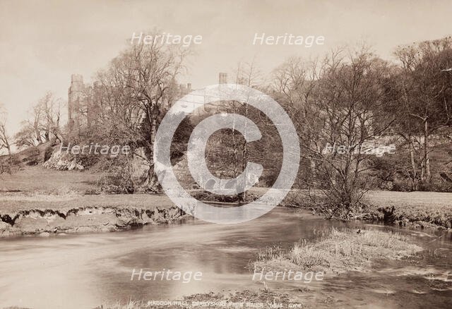 Haddon Hall from the River, Derbyshire, between 1870 and 1880. Creator: George Washington Wilson.
