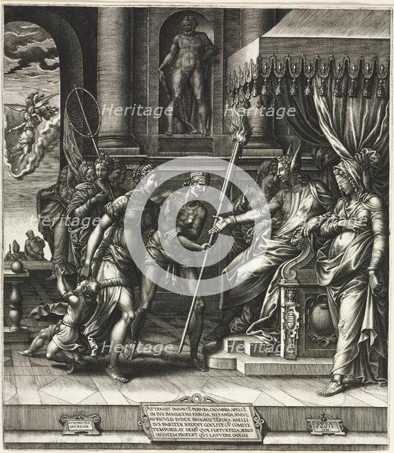 The Calumny of Apelles, 1560. Creator: Giorgio Ghisi (Italian, 1520-1582).
