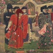 Choosing The Red and White Roses in the Temple Garden, 1910. Creator: Henry Payne.