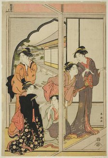 Women in a Mansion, c. 1780/1801. Creator: Katsukawa Shuncho.