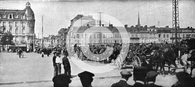 'Le Nord de la France Envahi; La retraite strategique de l'armee franco-anglaise', 1914. Creator: Unknown.