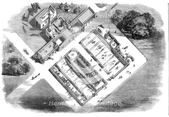 Farm Buildings erected for the Earl of Macclesfield, at Shirburn, Oxon., 1857. Creator: Unknown.
